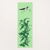 Praying Mantis Bamboo Oerwoud Yoga Mat (Achterkant)