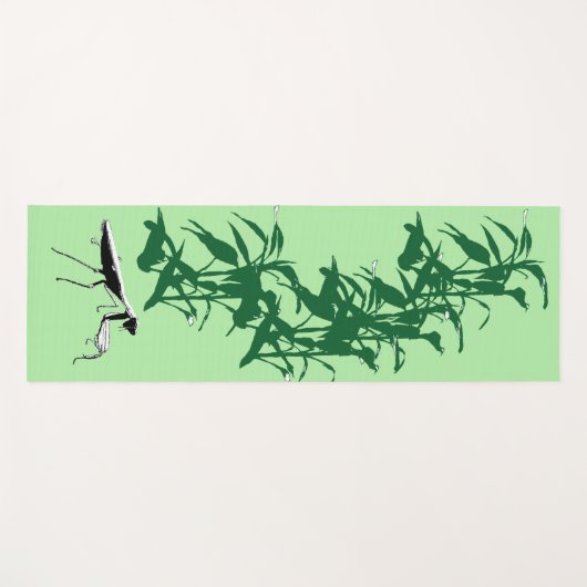 Praying Mantis Bamboo Oerwoud Yoga Mat (Voorkant (horizontaal))