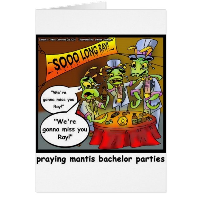 Praying Mantis Batchelor Party Funny Gifts & T - s (Voorkant)
