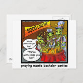 Praying Mantis Batchelor Party Funny Gifts & T - s Briefkaart (Voorkant / Achterkant)