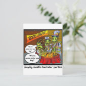 Praying Mantis Batchelor Party Funny Gifts & T - s Uitnodiging Briefkaart (Staand voorkant)