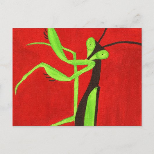 Praying Mantis Briefkaart (Voorkant)