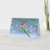 Praying Mantis Christmas Kaart w / gepersonaliseer (Voorkant)