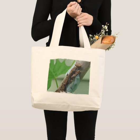 Praying Mantis Insect Grote Tote Bag (Voorkant (product))