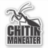Praying Mantis Insect Maneater Entomology Geek Sticker (Voorkant)