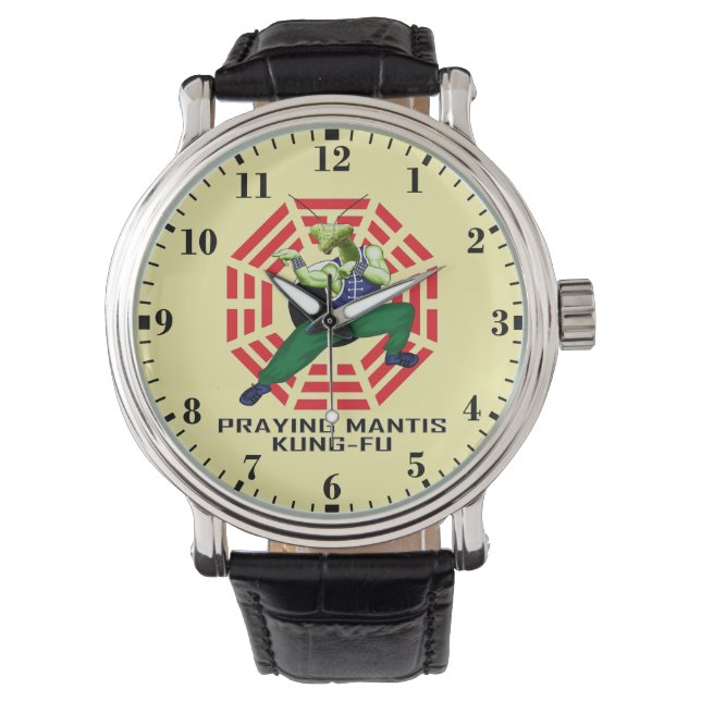Praying Mantis Kung-Fu Horloge (Voorkant)