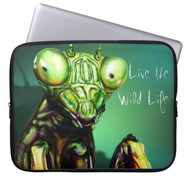 Praying Mantis - Live the Wild Life / Laptop Sleev Laptop Sleeve (Voorkant)
