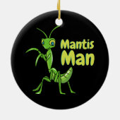 Praying Mantis Man Green Garden Insect Keramisch Ornament (Achterkant)