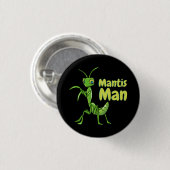 Praying Mantis Man Green Garden Insect Ronde Button 3,2 Cm (Voorkant /achterkant)