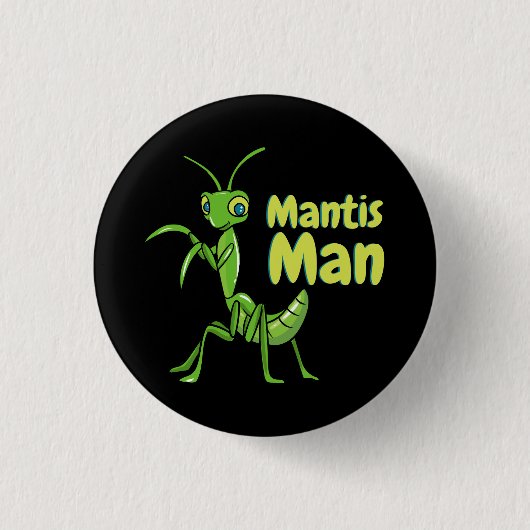Praying Mantis Man Green Garden Insect Ronde Button 3,2 Cm (Voorkant)