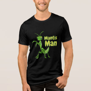 Praying Mantis Man Green Garden Insect Tri-Blend Shirt