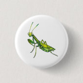 Praying Mantis Pin Ronde Button 3,2 Cm (Voorkant)