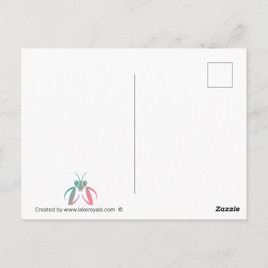 Praying Mantis Post Card Briefkaart (Achterkant)