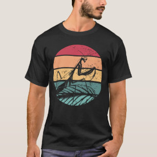 Praying Mantis Retro Sunset Entomologist Mantis T-shirt