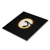 Praying Mantis Silhouette Tegeltje (Zijkant)