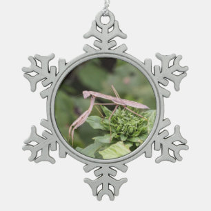 Praying Mantis Tin Sneeuwvlok Ornament
