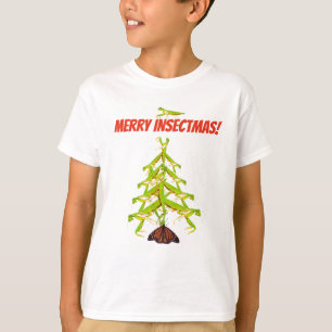 Praying Mantis Tree Weird Kerstman Kinder T-shirt