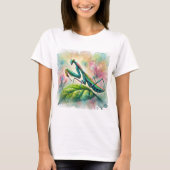Praying Mantis Waterverf Art T-shirt (Voorkant)