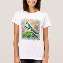 Praying Mantis Waterverf Art T-shirt
