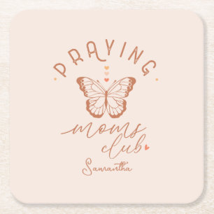 Praying Moms Club: Butterfly Boho  Design Kartonnen Onderzetters