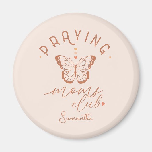 Praying Moms Club: Butterfly Boho Design Magneet (Voorkant)