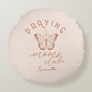 Praying Moms Club: Butterfly Boho  Design Rond Kussen
