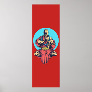 Praying Monk Poster