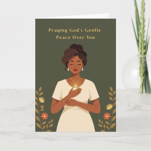 Praying Peace Greeting Card Feestdagen Kaart (Voorkant)