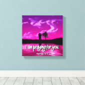 Praying- Premium Wrapped Canvas (gloss) Afdruk (Insitu (Houten vloer))