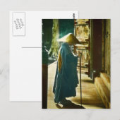 Praying Priest in Old Japan  Magic Lantern Briefkaart (Voorkant / Achterkant)