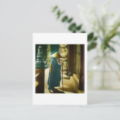 Praying Priest in Old Japan Magic Lantern Briefkaart (Staand voorkant)