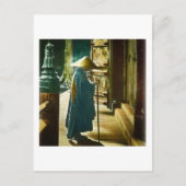 Praying Priest in Old Japan Magic Lantern Briefkaart (Voorkant)