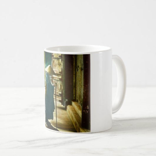 Praying Priest in Old Japan  Magic Lantern Koffiemok (Voorkant rechts)