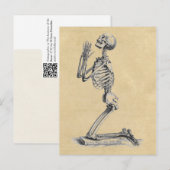 Praying Skeleton Anatomy of the Botten Briefkaart (Voorkant / Achterkant)