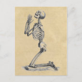 Praying Skeleton Anatomy of the Botten Briefkaart (Voorkant)