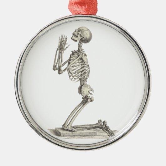 Praying Skeleton Metalen Ornament (Voorkant)