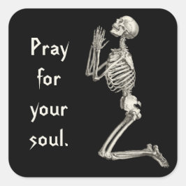 Praying Skeleton Sticker
