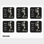 Praying Skeleton Sticker (Vel)