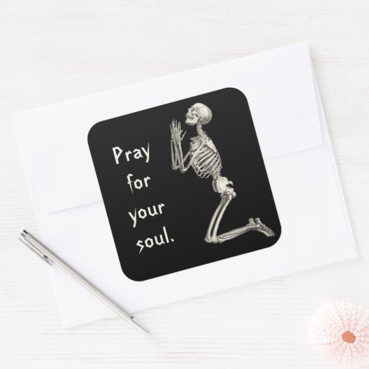 Praying Skeleton Sticker (Envelop)