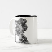 Praying Soldier Tweekleurige Koffiemok (Voorkant links)