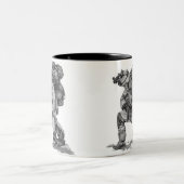 Praying Soldier Tweekleurige Koffiemok (Center)