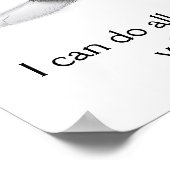 Praying Tuxedo Kitten Philippians 4:13 Poster (Hoek)