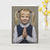 PRAYING VOOR UW HUMOR-MEISJES KAART (Gele Bloem)