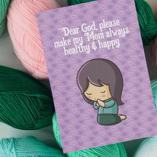 Praying Woman for Moederdag personaliseren Kaart