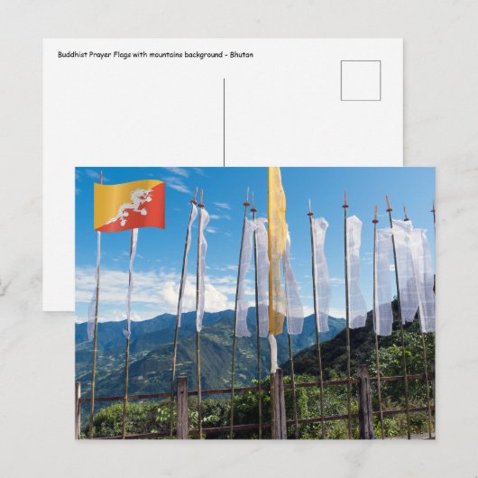 Praylagers in de oostelijke bergen van Bhutan Briefkaart (Voorkant / Achterkant)