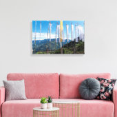 Praylagers in de oostelijke bergen van Bhutan Canvas Afdruk (Insitu (Woonkamer))