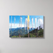 Praylagers in de oostelijke bergen van Bhutan Canvas Afdruk (Voorkant)