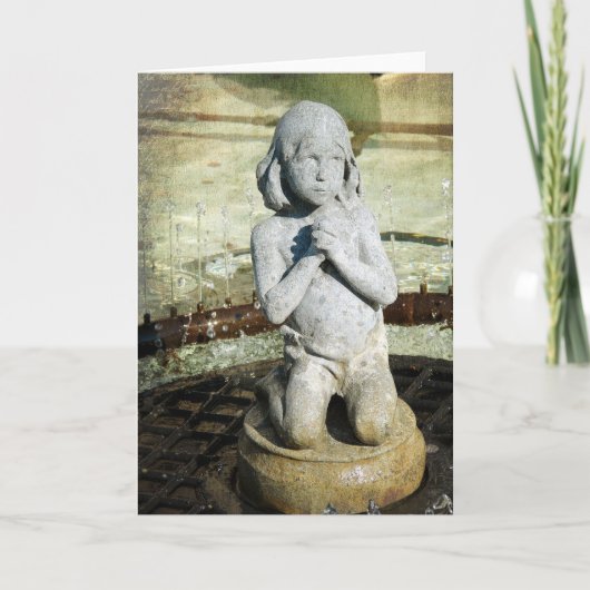 Prays for the Children at Mercy Fountain Detail Kaart (Voorkant)