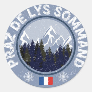 Praz De Lys Sommand Ski Station Ronde Sticker