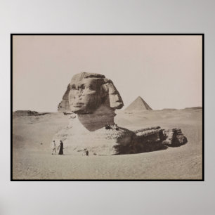 Pre 1887 Grote Sfinx van Giza Necropolis Poster